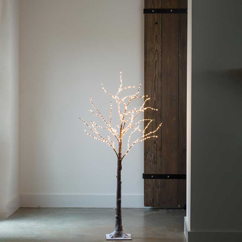 Birch LED Lighted Tree, Medium 5'H (Brown)